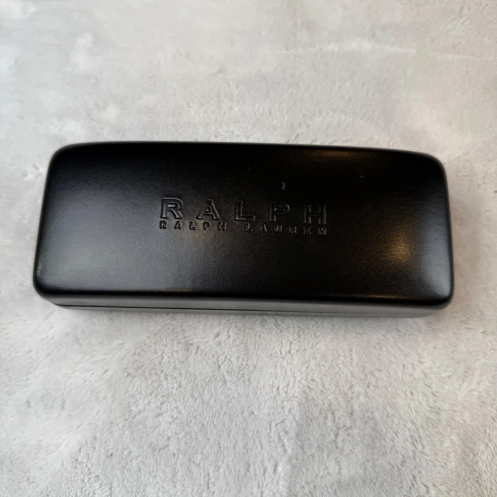 Ralph‎ Lauren Black Hard Case Eyeglass Sunglasses Holder Box with Red Logo
